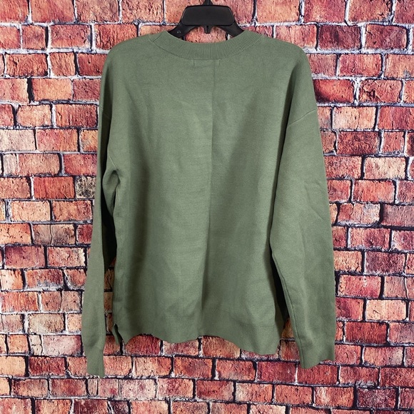 Les Serein Cassiopeia Long Sleeve Sweater in Olive - Picture 2 of 2